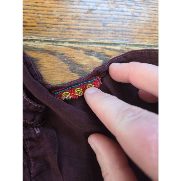 Johnny Was purple cupra rayon tunic blouse - Picture 2 of 4